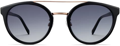 Laney Sunglasses In Jet Black With Rose Gold Warby Parker