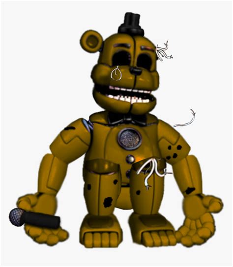 Funtime Withered Golden Freddy Fnaf Unwithered Golden Freddy Png My