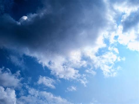 Blue Sky With Cloud Background Overcast Texture Selective Focus Copy