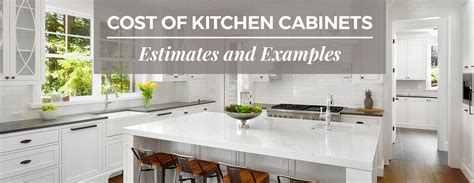 Your kitchen cabinets are the first thing someone sees when they enter your kitchen. Cost of Kitchen Cabinets: Estimates and Examples