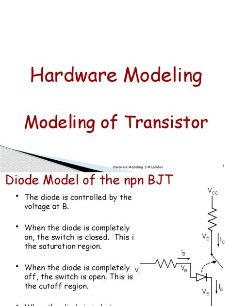 Lecture 2 Transistor Modeling Red Eléctrica Amplificador