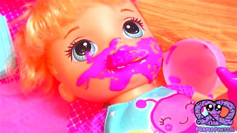 Baby Alive Saphire Eats Drinks Pees Poops Shopkins During Makeover