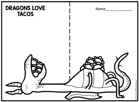 DRAGONS LOVE TACOS BOOK CRAFT ~ Book Units by Lynn