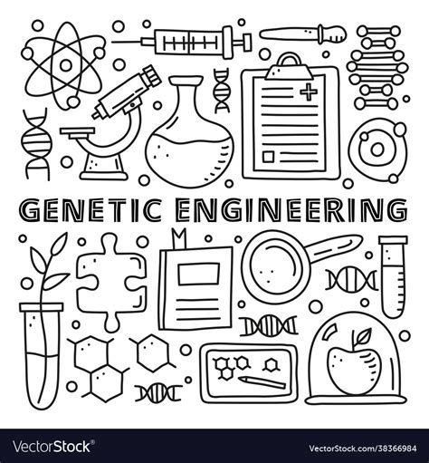 Poster With Lettering And Doodle Genetic Vector Image
