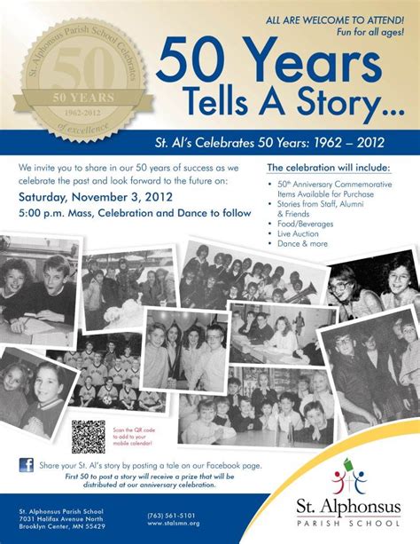 50th Anniversary Flyerposter For St Alphonsus Parish School 50th