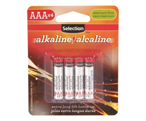Pile Alcaline Aaa 4 Unités Selection Pile Et Batterie Standard