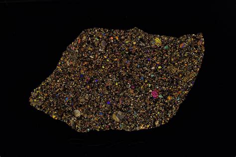 Meteorite Thin Section Kharabali H5s1w3 Russia Meteorite Stone