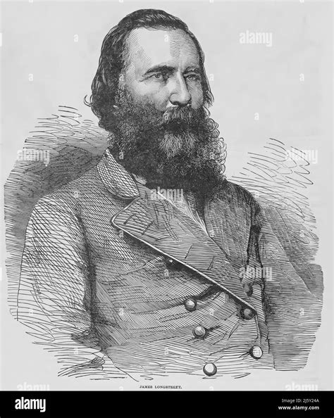 Portrait Of James Longstreet Confederate Army General In The American