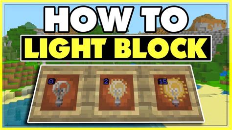 How To Use The Light Block In Minecraft Bedrock Minecraft Pe Youtube