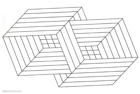 Optical illusion ( made with notepad ) ( looks like a road ) ( works best with glasses ) (self.opticalillusions). Optical Illusion Coloring Pages Optic Squares - Free ...