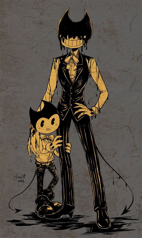 A Drawing Of A Man And Cat Standing Next To Each Other On A Gray Background