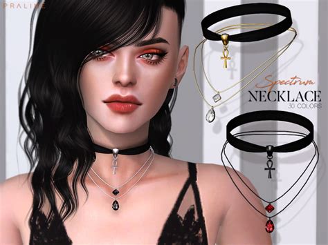 Spectrum Necklace By Pralinesims At Tsr Sims 4 Updates