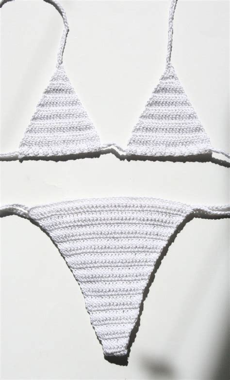 Crochet Thong Bikini Set Crochet Women Thong Bikini Set G Etsy