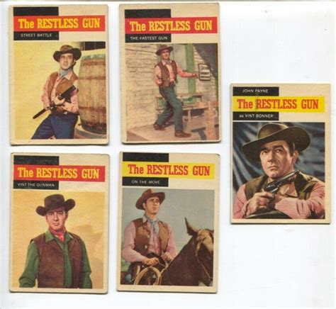 Restless Gun Western Tv Series Trading Card Set 1958 John