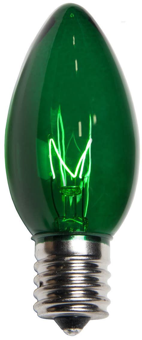C9 Christmas Light Bulb C9 Green Christmas Light Bulbs Transparent