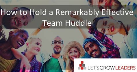 Team Huddle Ideas For Work