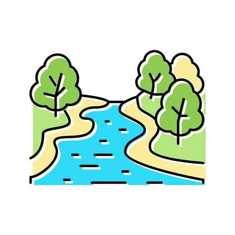 River Nature Color Icon Vector Illustration 19523653 Vector Art At Vecteezy