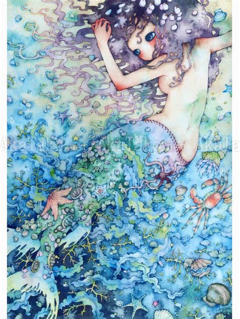 Tama Hopeless Mermaid Poster Mermaid Poster Watercolor Mermaid Mermaid