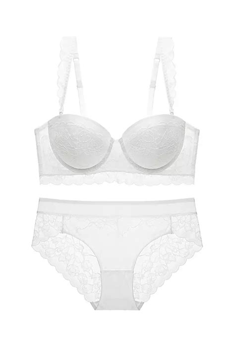 Buy Zitique Sexy Push Up Lace Lingerie Set Bra And Panty White 2023 Online Zalora Singapore