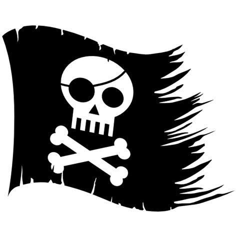 Waving Pirate Flag Sticker png image