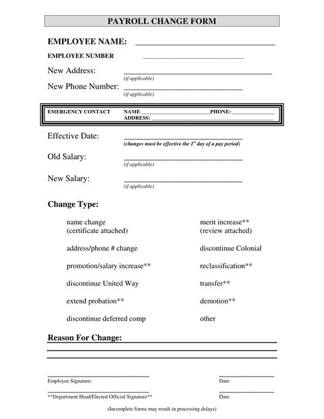 employee pay increase forms  word