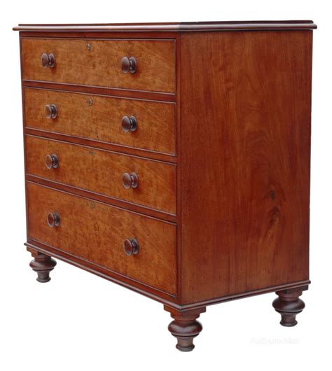 Victorian Mahogany Chest Of Drawers C1850 Antiques Atlas