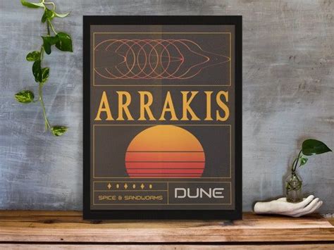 Dune Arrakis Travel Vintage Poster Dune Poster Dune Etsy Vintage