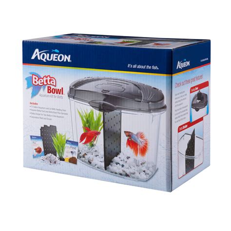 Aqueon Betta Bowl Aquarium Kits Black 05 Gallon Rumford Pet