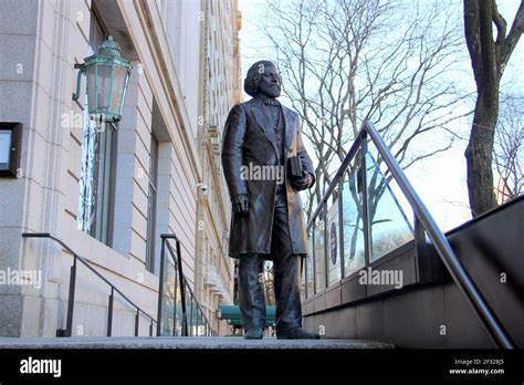 Frederick Douglass Statue On The Steps Of New York Historical Society