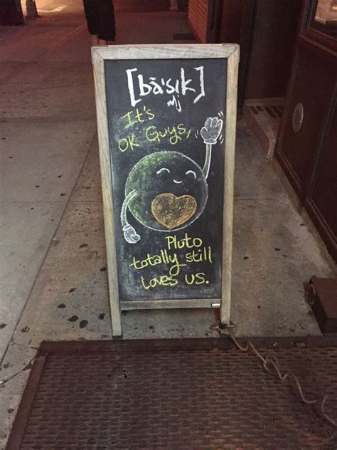 Retail Hell Underground Bar Sidewalk Signage Celebrates Plutos Love