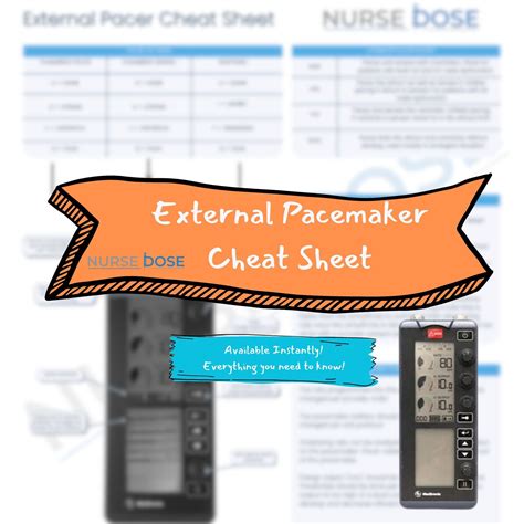 Printable External Pacemaker Cheat Sheet Digital Download Etsy In
