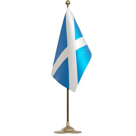 Scotland Flag With Pole Scotland Flag Post Scotland Flag Scotland