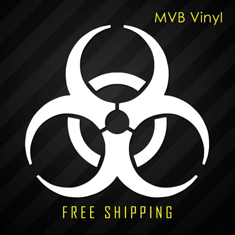 Biohazard Hazard Symbol Vinyl Sticker Window Decal | Zombies Toxic Warning 156 - Graphics Decals