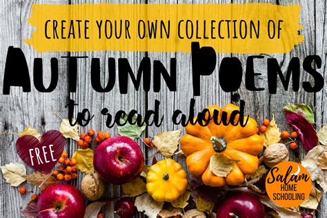 Autumn Poems Collection Diy Salam Homeschooling