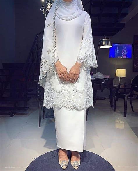 Baju Nikah Putih Simple Malay Wedding Dress Muslim Wedding Dresses