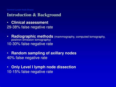 Ppt Sentinel Lymph Node Biopsy Breast Cancer Powerpoint Presentation