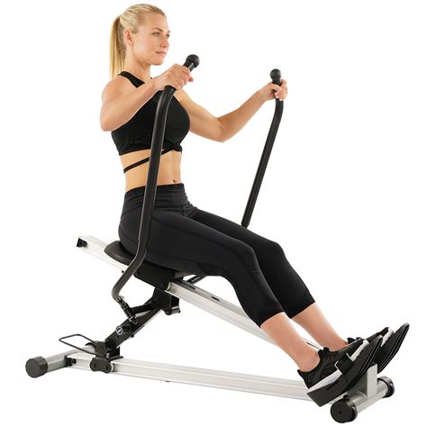 Sunny Health Fitness Incline Full Motion Rowing Machine Rower With Lb Weight Capacity And