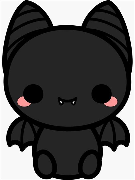 cute spooky bat sticker by peppermintpopuk