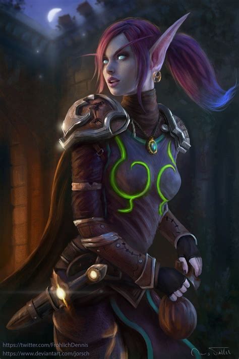 Void Elf Rogue Sharwyn By Jorsch Art Warcraft World Of Warcraft Game
