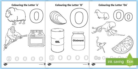 Letter O Coloring Pages Teacher Made