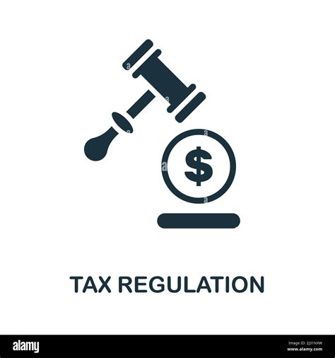 Tax Regulation Icon Monochrome Simple Tax Regulation Icon For