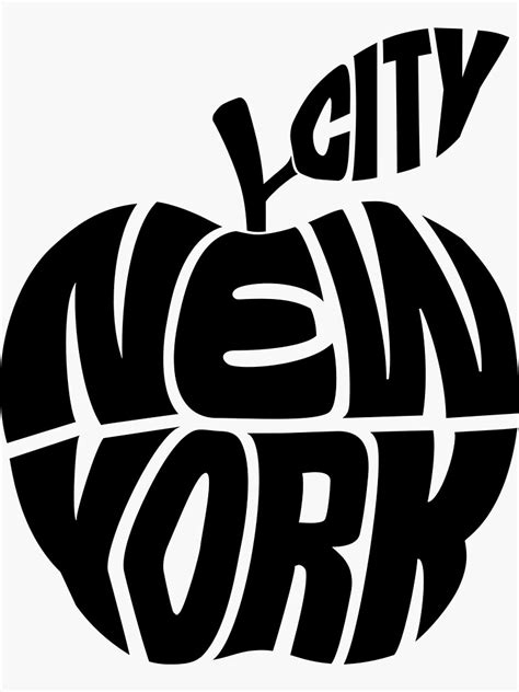 New York City Big Apple USA Souvenir Sticker By Peter2art Redbubble