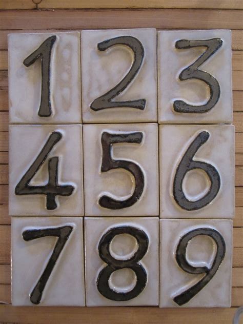 House Number Ceramic Tiles