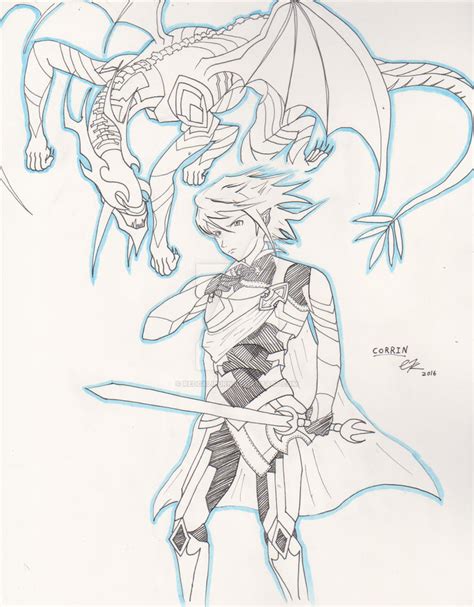 Fire Emblem Fates Corrin Dragon Form Sketch By Redcaliburn On Deviantart