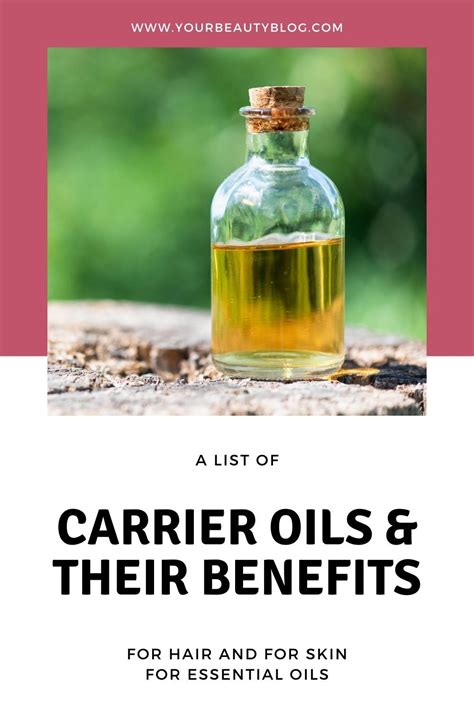 List Of Carrier Oils And Their Benefits Free Printable Pdf Chart
