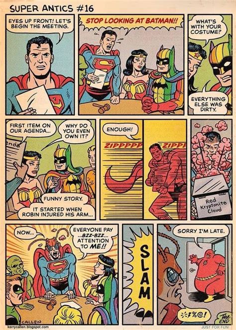Fan Art Super Antics 16 By Kerry Callen Dccomics Retro Comic Art