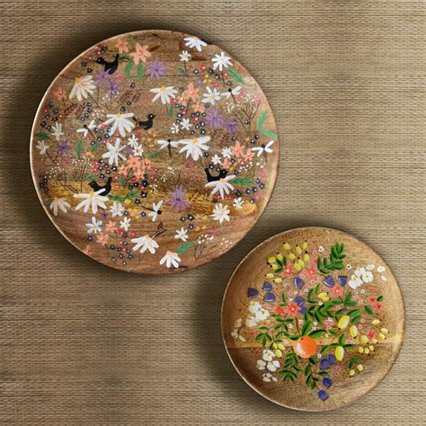 Decorative Wall Plate For Hanging With Small Flowers 10 Etsy Plates