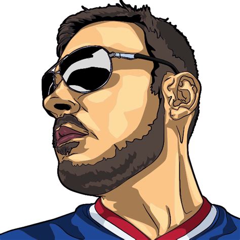 Vector Drawing Of Clubber Guy With A Beard And Sunglasses Free Svg