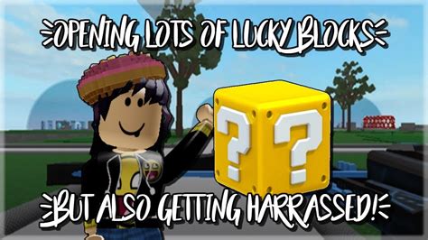 Opening Lots Of Lucky Blocks But Also Getting Harrassed Roblox