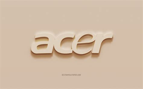 Acer Logo Brown Plaster Background Acer 3d Logo Brands Acer Emblem
